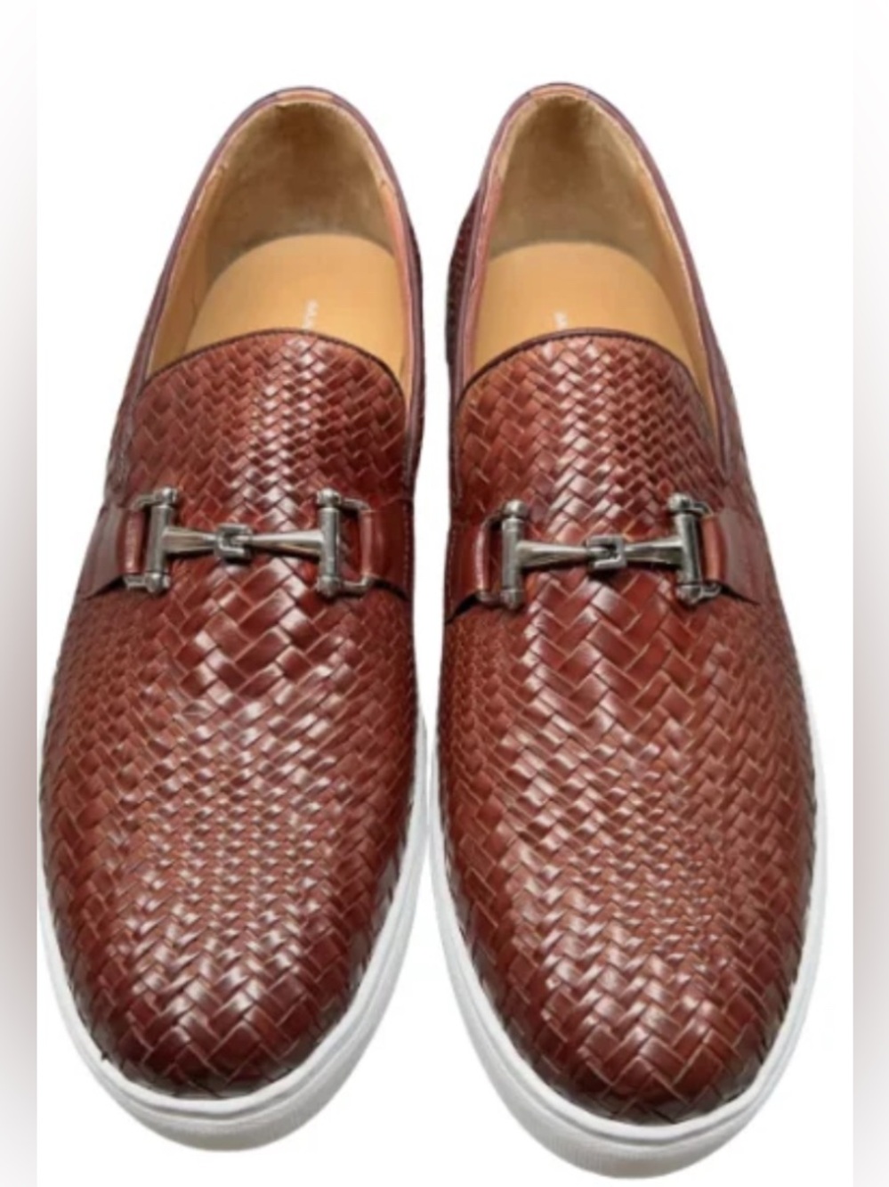Marc Nolan Men's Boardwalk Bit Brown Woven Loafers / Sneakers Size 13